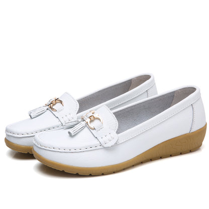 🔥【35-44】Nowe, oddychające i wygodne damskie skórzane buty z miękką podeszwą