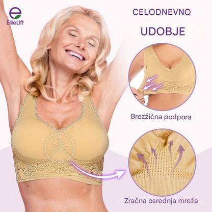 🔥 (3 kosi) Udoben modrček s čipko spredaj