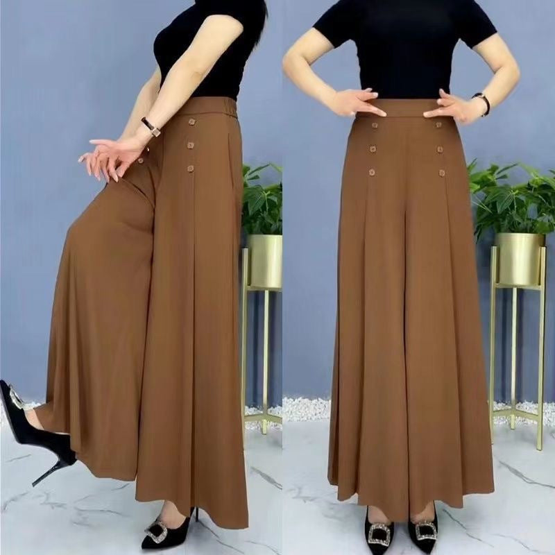 💖【M-5XL】Modno žensko široko plisirano krilo z visokim pasom