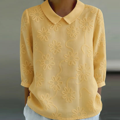👚Blusa bordada de estilo retro francés - Colección 2026