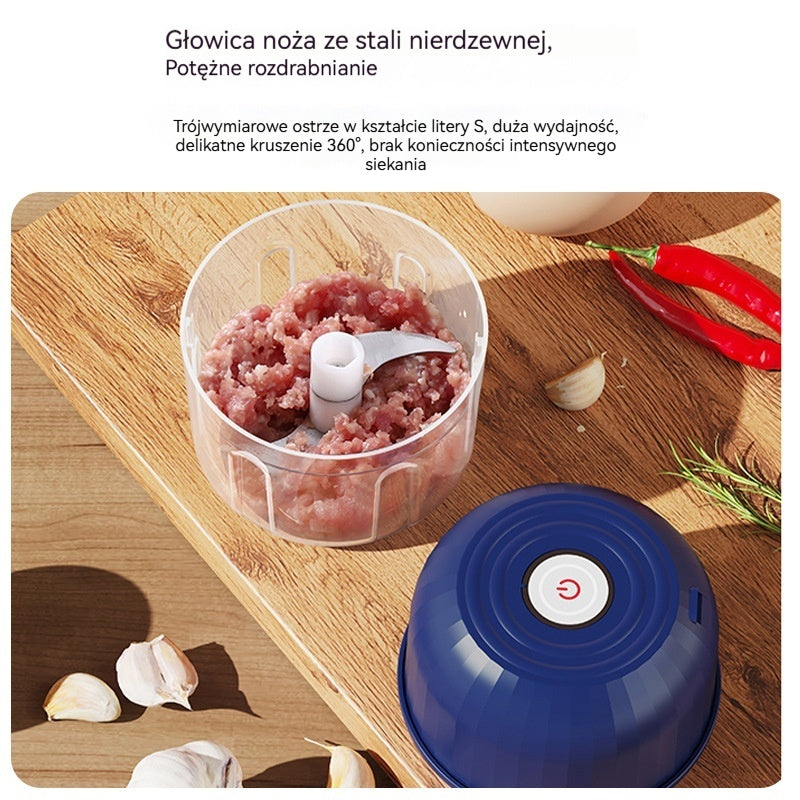 💥🧄 Elektryczna siekaczka do czosnku, mini przenośny rozdrabniacz do warzyw