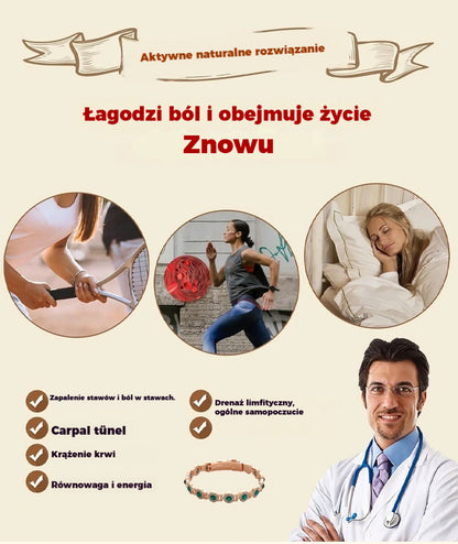 ✨Stylowa, luksusowa bransoletka magnetyczna ze stopu, bransoletka magnetyczna z czystej miedzi i cyrkonii sześciennej