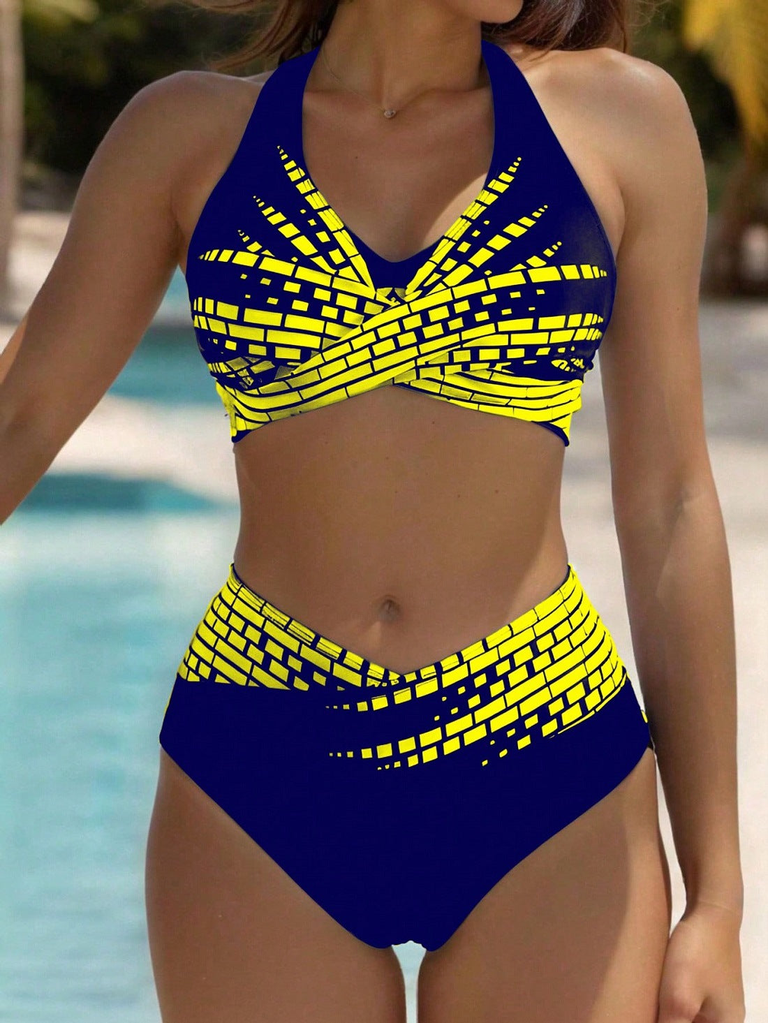 👙 【L–XL】👉 Dwuczęściowe bikini dla kobiet w większych rozmiarach ✅ Wysoki stan ✅ Wysoka elastyczność